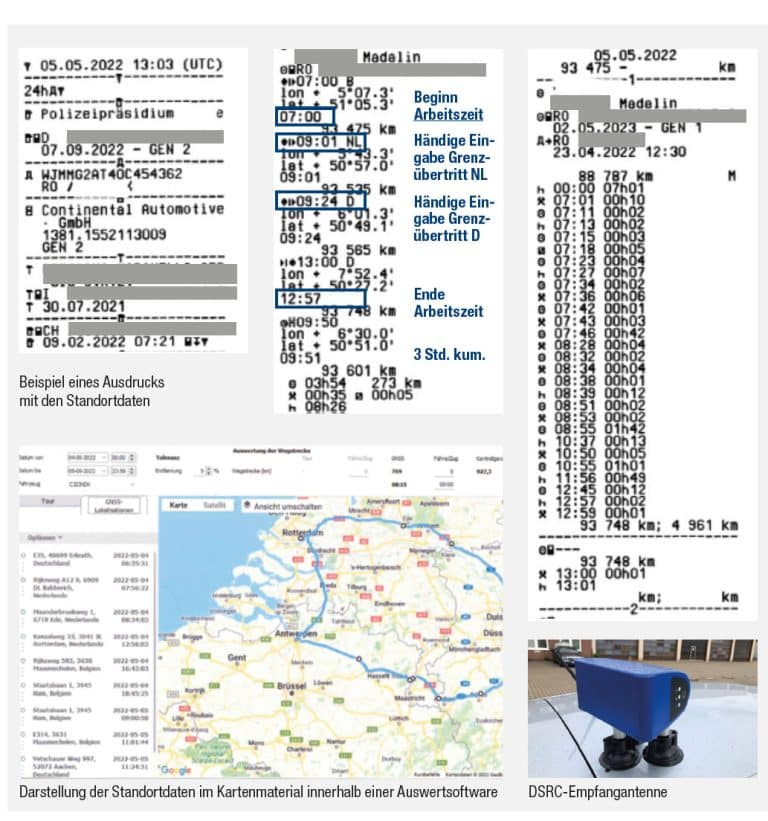 Standortdaten Und Fernauslese Fahrtenschreiber Im Zeitalter